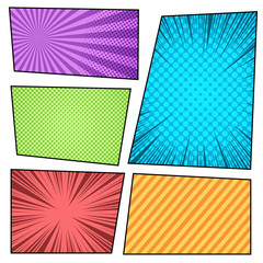 Fototapeta premium Comic colorful frames composition
