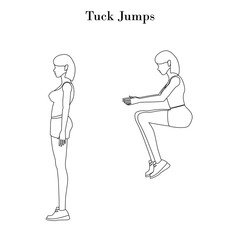 Tuck jumps exercise outline