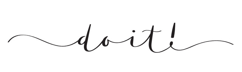 DO IT! black vector brush calligraphy banner