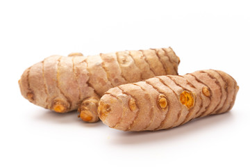 Turmeric isolated on white background