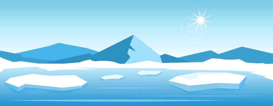 Vector Iceberg landscape