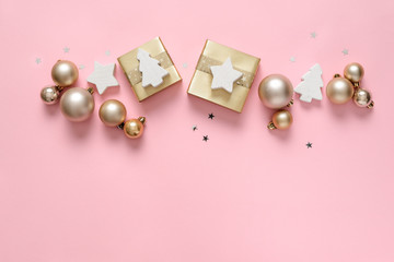 Christmas background with blank space for a greeting text