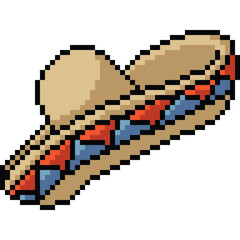 Fototapeta premium vector pixel art weatern hat