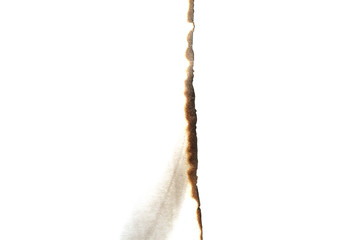 paper burned on white