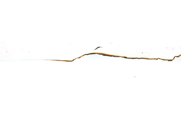 paper burned on white