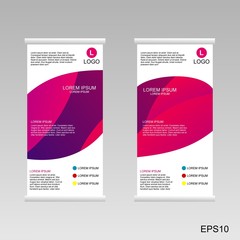 Vertical Roll Up Banner, Signboard ,Brochure, Advertising Flyer Template, X-banner