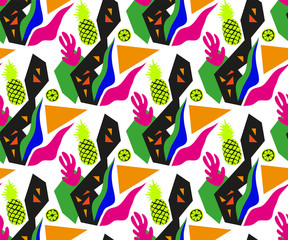 Vector Matisse inspired seamless pattern, colorful design, vector illustration