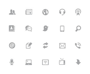 Communications Icon Set // 32 pixels Icons White Series - Vector icons designed to work in a 32 pixel grid.