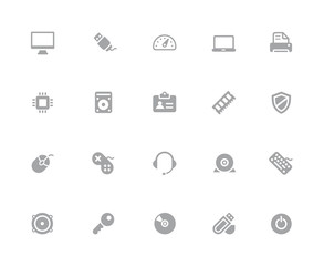 Computer Icons // 32 pixels Icons White Series - Vector icons designed to work in a 32 pixel grid.