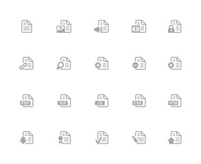 Documents Icons - 1 of 2 // 32 pixels Icons White Series - Vector icons designed to work in a 32 pixel grid.