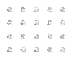 Documents Icons - 2 of 2 // 32 pixels Icons White Series - Vector icons designed to work in a 32 pixel grid.