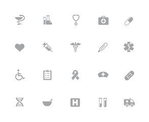 Medical Icons // 32 pixels Icons White Series - Vector icons designed to work in a 32 pixel grid.