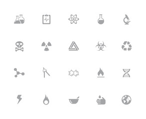 Fototapeta premium Science Icons // 32 pixels Icons White Series - Vector icons designed to work in a 32 pixel grid.