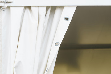 White party event tent detail
