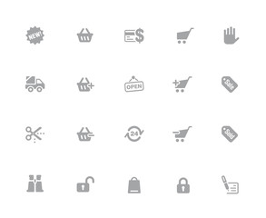 Shopping Icons // 32 pixels Icons White Series - Vector icons designed to work in a 32 pixel grid.