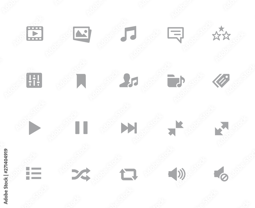 Wall mural web & mobile icons - 7 // 32 pixels icons white series - vector icons designed to work in a 32 pixel