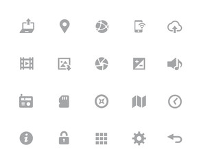 Web & Mobile Icons - 5 // 32 pixels Icons White Series - Vector icons designed to work in a 32 pixel grid.