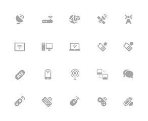 Wireless Communications Icons // 32 pixels Icons White Series - Vector icons designed to work in a 32 pixel grid.