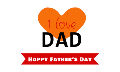 Happy Fathers Day, typography for print or use as poster, card, flyer or T shirt design