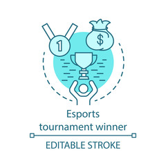 Esports tournament winner concept icon
