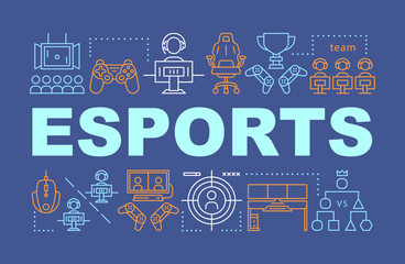 Esports word concepts banner © IMG visuals icons
