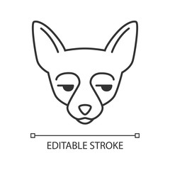 Chihuahua cute kawaii linear character