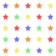Multicolor star template seamless pattern. Cute kids star seamless pattern. Seamless patter with stars. Star background. Babies stile. Vector illustration on white background