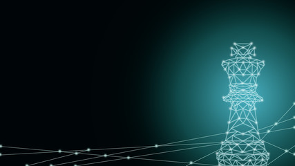 Abstract Background of technology digital chess strategy for business plan thinking handle technology disruption from blockchian, 5G, tranformation and innovation competition