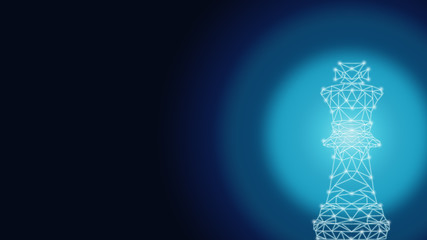 Abstract Background of technology digital chess strategy for business plan thinking handle technology disruption from blockchian, 5G, tranformation and innovation competition