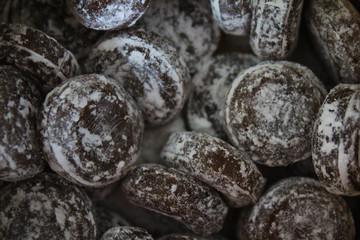 Background with candies. Lolly pop