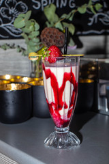 glass of cocktail on table