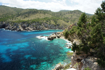 Ibiza Island. Cala d'en Serra bay.Spain.