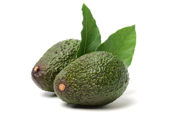 Avocado on a white background