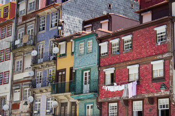 Naklejka premium Porto old town landscape. Visit Portugal concept.