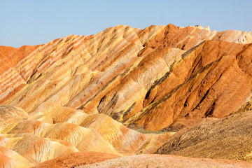 Colored sandstone formations in China