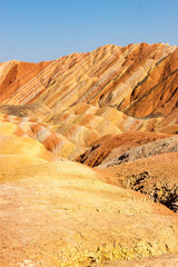 Colored sandstone formations in Zhangye