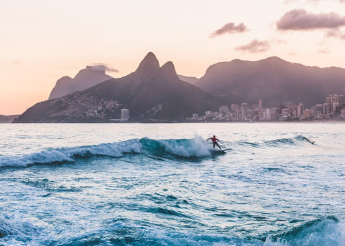Surfer in Rio de Janeiro, Brazil