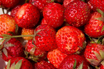 small strawberry berries close up