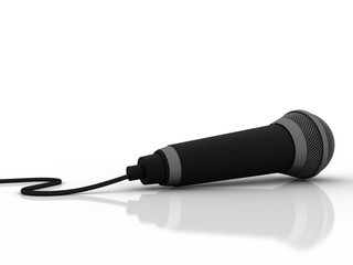 3d illustration technology announcement microphone