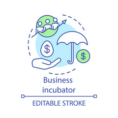 Business incubator concept icon