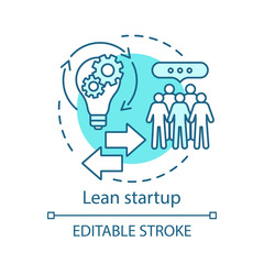 Lean startup concept icon