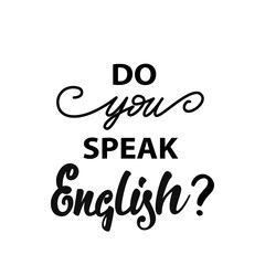 Do you speak English? banner design. Vector illustration.