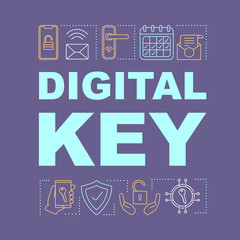 Digital key word concept banner