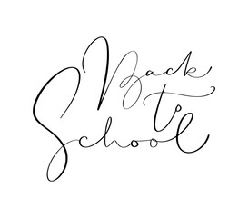 Back to school hand drawn calligraphy lettering text. Education inspiration phrase for study. design vector illustration