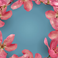 Banner template design with floral elements. Vector illustration.