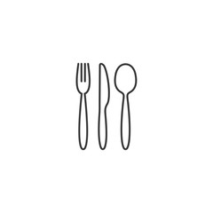 Spoon, fork and knife icon vector. Cutlery icon symbol. restaurant logo design inspiration