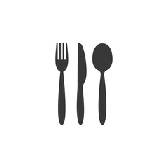 Spoon, fork and knife icon vector. Cutlery icon symbol. restaurant logo design inspiration
