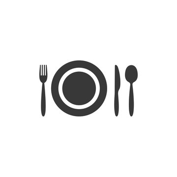 Spoon, fork and knife icon vector. Cutlery icon symbol. restaurant logo design inspiration