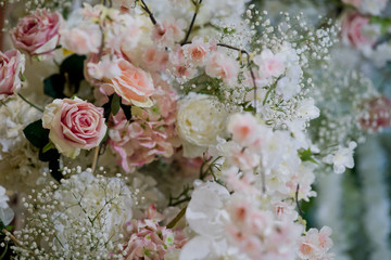 wedding flower backdrop background, colorful background, fresh rose, bunch of flower