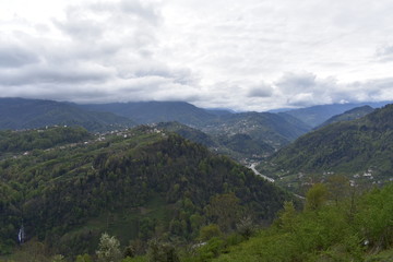 Naklejka premium view of mountains